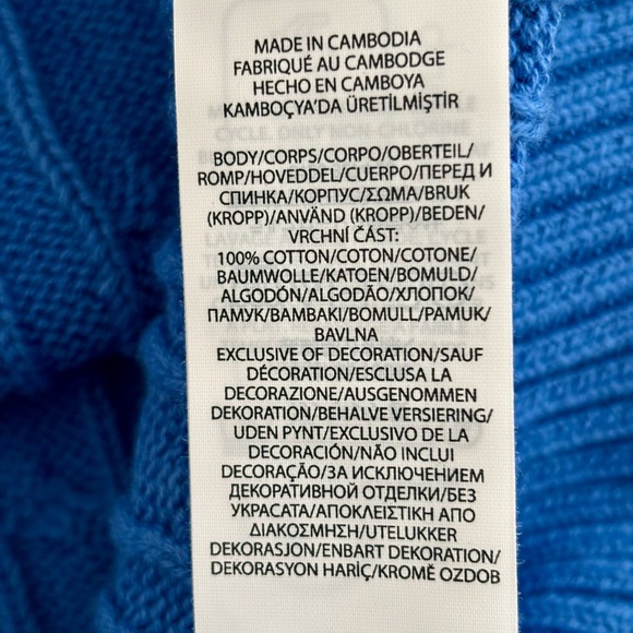 NWT Polo Ralph Lauren Yourh Cable Knit Blue Sweater Size M(10-12) - Picture 5 of 6